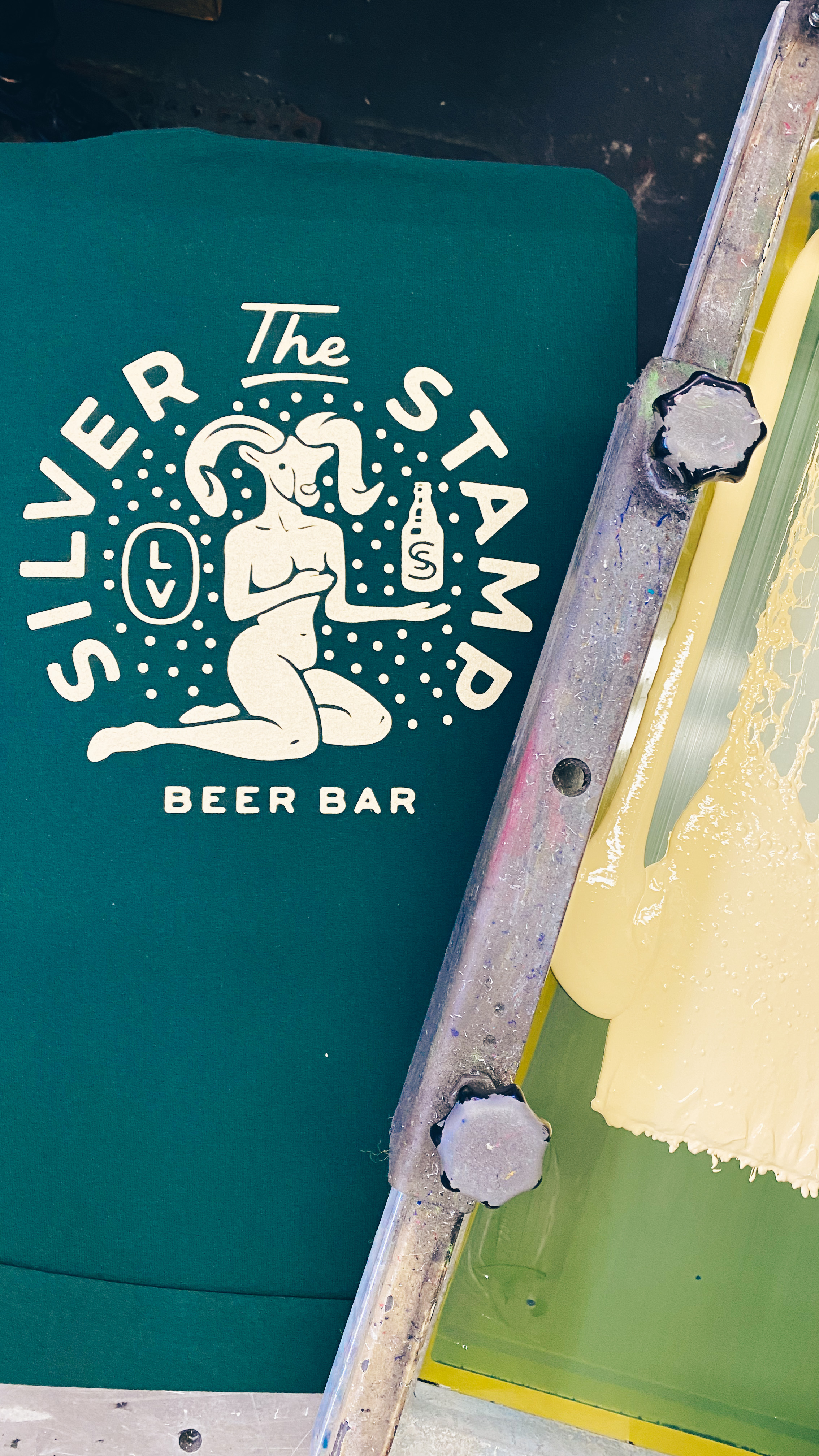 Silver Stamp Goat custom printed apparel